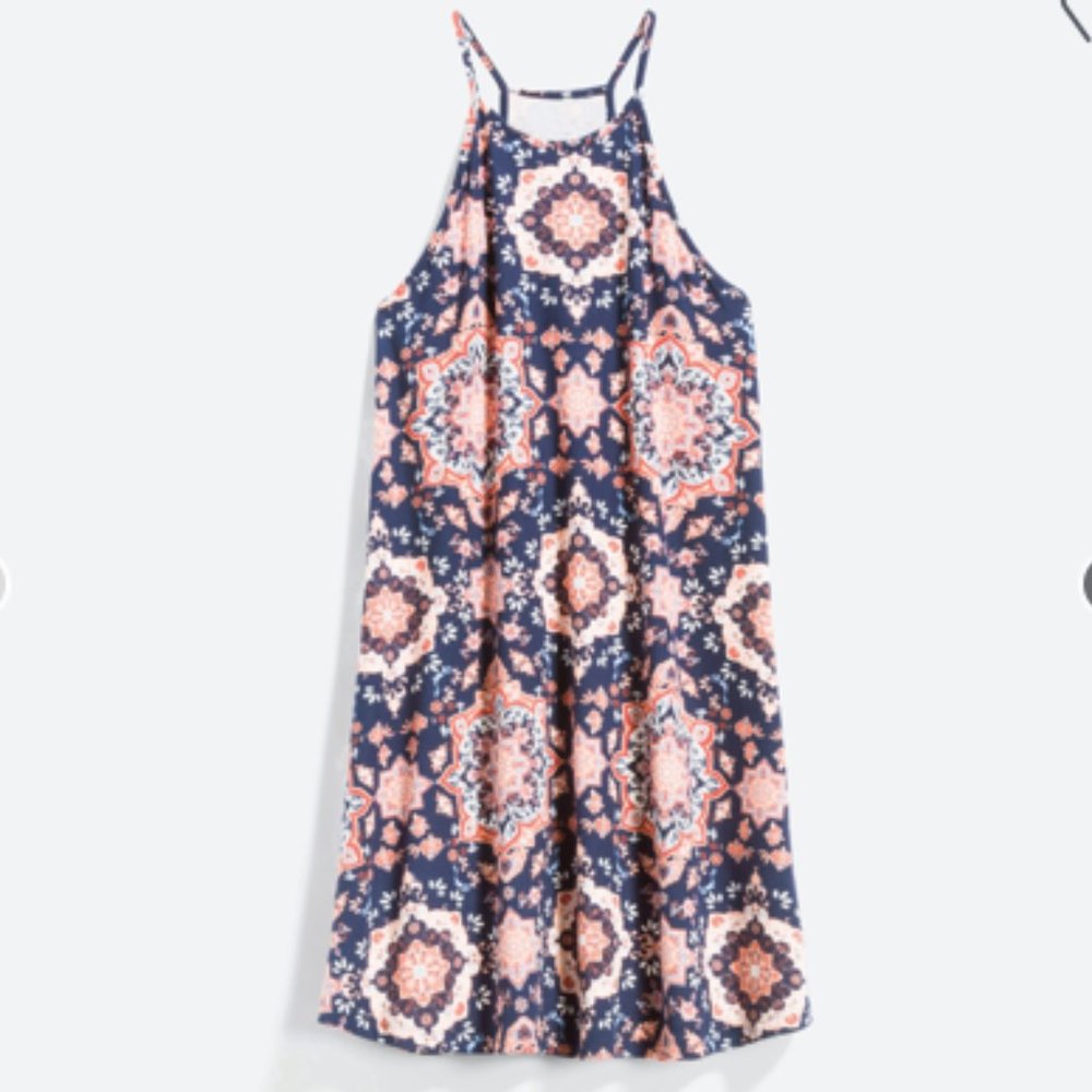 French Grey Bohemian Pattern Knit Tunic Dr…